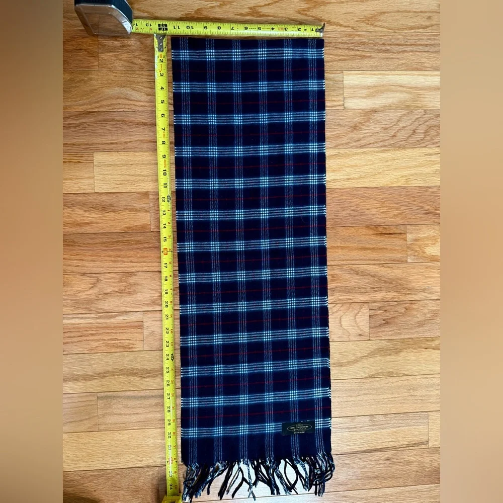 Plaid Navy and Red Unisex Scarf